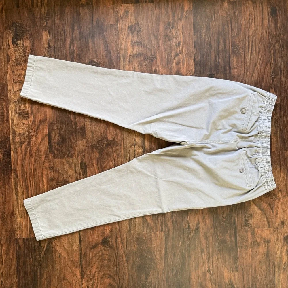 J‎ Crew Chino Pants Medium Drawstring Gray Relaxed Taper Sportsman's Outftter